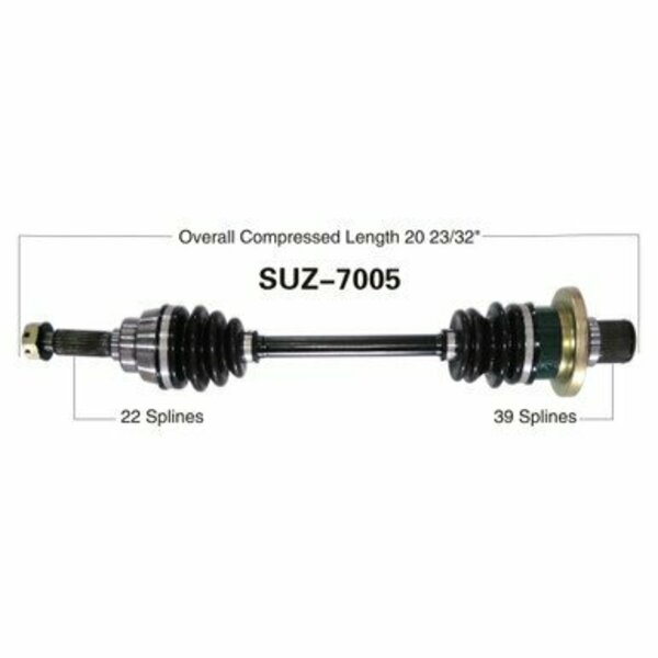 Wide Open OE Replacement CV Axle for SUZUKI REAR LTA700X KING QUAD SUZ-7005